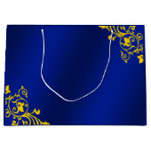 Grand Sac Cadeau Royal Blue and Gold (Devant)