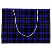 Grand Sac Cadeau Royal Blue Black Plaid (Dos)