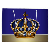 Grand Sac Cadeau Royal Blue Gold Prince (Dos)