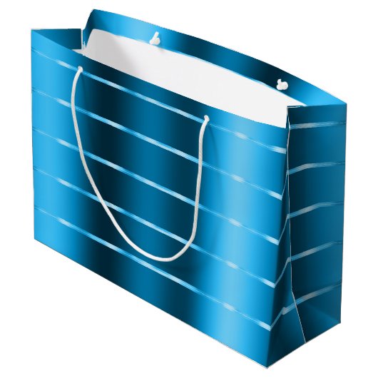 Grand Sac Cadeau Royal Blue Ruban Baby Shower de Mariage (Dos Angle)