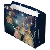 Grand Sac Cadeau Royals français dansant sous les lumières de (Dos Angle)