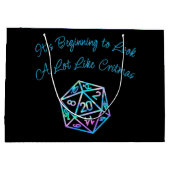 Grand Sac Cadeau RPG Critmas | Holo Retro Tabletop Role Player Dice (Dos)