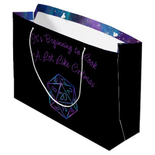 Grand Sac Cadeau RPG Critmas Nebula Tabletop PnP Roleplayer Dice