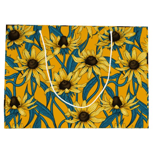 Grand Sac Cadeau Rudbekia jaune (Dos)