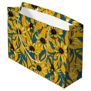 Grand Sac Cadeau Rudbekia jaune