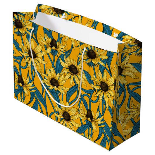 Grand Sac Cadeau Rudbekia jaune (Dos Angle)