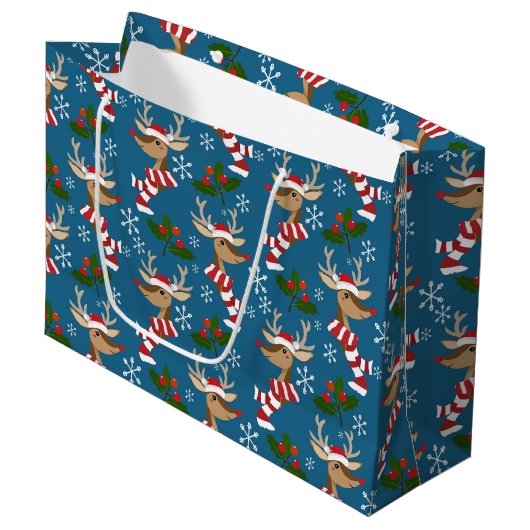 Grand Sac Cadeau Rudolph (Devant Angle)