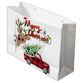 Grand Sac Cadeau Rudolph Merry Christmas - Gift Bag (Devant Angle)
