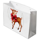Grand Sac Cadeau Rudolph, renne à nez rouge (Dos Angle)