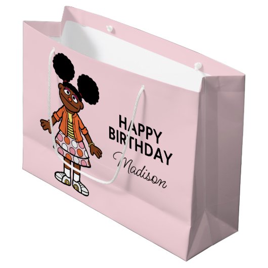 Grand Sac Cadeau Rue Sésame | Gabrielle Joyeux anniversaire (Devant Angle)