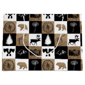 Grand Sac Cadeau Rustic Camping Extérieur Aventure (Devant)