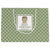 Grand Sac Cadeau Rustic Christmas Gift Bag Earthy Neutral Minimal  (Dos)