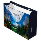 Grand Sac Cadeau Rustic Country Mountains Nature Pittoresque (Devant Angle)