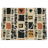 Grand Sac Cadeau Rustic Mudcloth Geometric Pattern (3) (Devant)