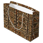 Grand Sac Cadeau Rustic Southwestern Stripe Pattern (2) (Dos Angle)