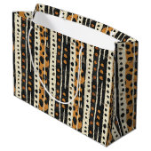Grand Sac Cadeau Rustic Southwestern Stripe Pattern (3) (Dos Angle)