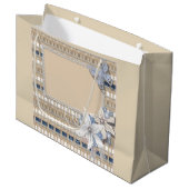 Grand Sac Cadeau Rustique, mariage (Devant Angle)