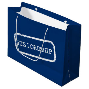 Grand Sac Cadeau "Sa seigneurie "