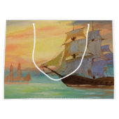 Grand Sac Cadeau Sac-cadeau à thème nautique Sunset (Devant)