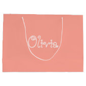 Grand Sac Cadeau Sac-cadeau Baby shower couleur de cache (Dos)