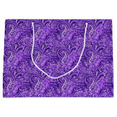 Grand Sac Cadeau Sac-cadeau classique violet Paisley (Devant)
