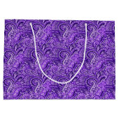 Grand Sac Cadeau Sac-cadeau classique violet Paisley (Dos)