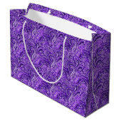 Grand Sac Cadeau Sac-cadeau classique violet Paisley (Dos Angle)