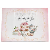 Grand Sac Cadeau Sac-cadeau de Baby Shower sur le thème Tea Party – (Devant)