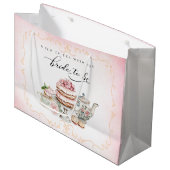 Grand Sac Cadeau Sac-cadeau de Baby Shower sur le thème Tea Party – (Devant Angle)