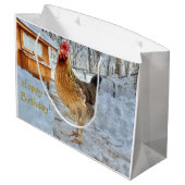 Grand Sac Cadeau Sac-cadeau de poulet numérisé (Dos Angle)