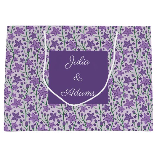 Grand Sac Cadeau Sac-cadeau Fleur Violette (Devant)