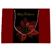 Grand Sac Cadeau Sac-cadeau grand format Poinsettia rouge (Devant)
