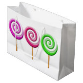 Grand Sac Cadeau Sac-cadeau Lollipops torsadés (Devant Angle)
