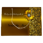 Grand Sac Cadeau Sac-cadeau Mariage Gold & Parties scintillant (Devant)