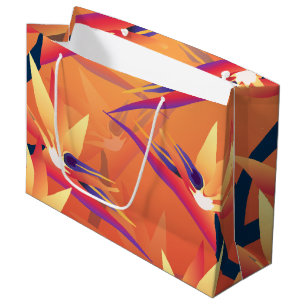 Grand Sac Cadeau Sac-cadeau Oiseau de Paradis Tropical Coucher de S