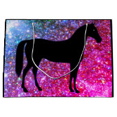 Grand Sac Cadeau Sac-cadeau parties scintillant Horse Lover (Devant)