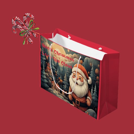 Grand Sac Cadeau Sac-cadeau père Noël - "Joyeux amour de Noël, le C
