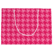 Grand Sac Cadeau Sac-cadeau Pink Houndstooth (Dos)