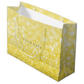 Grand Sac Cadeau Sac-cadeau Sorrento jaune citron Parties scintilla (Devant Angle)