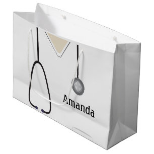 Grand Sac Cadeau Sac-cadeau White Lg Scrubs Médicale
