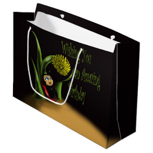 Grand Sac Cadeau "Sac de cadeau d'anniversaire de coccinelle -