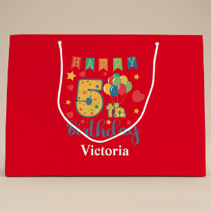 Grand Sac Cadeau Sachet cadeau géant pour un 5ème anniversaire heur