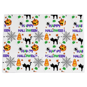 Grand Sac Cadeau Sachet cadeau grande taille Joyeux Halloween