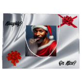 Grand Sac Cadeau Sacoche cadeau Naughty ou Nice (Dos)