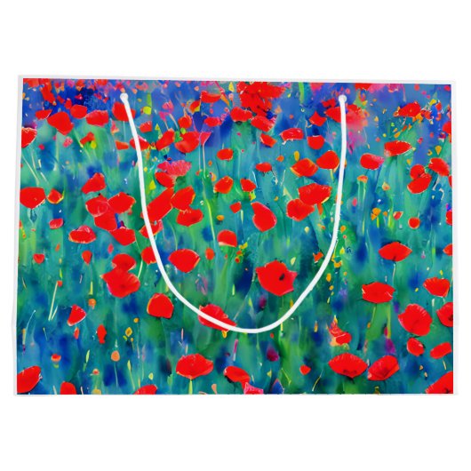 Grand Sac Cadeau Sacoche cadeau Poppy Field (Dos)
