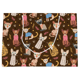 Grand Sac Cadeau Sacoche cadeau pour chats mignons