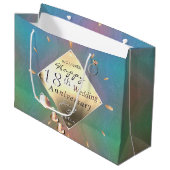 Grand Sac Cadeau Sacs-cadeaux Acquamarine 18e Anniversaire (couleur (Devant Angle)