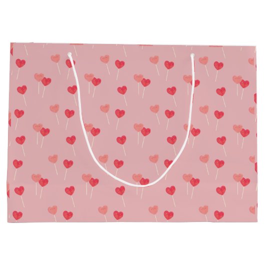 Grand Sac Cadeau Sacs-cadeaux Coeur Lollipop Love (Dos)