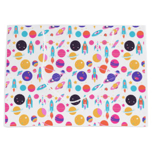 Grand Sac Cadeau Sacs-cadeaux inspirés de l'espace généré par IA
