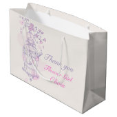 Grand Sac Cadeau Sacs-cadeaux mariage en cage à oiseaux ouverts Ins (Dos Angle)